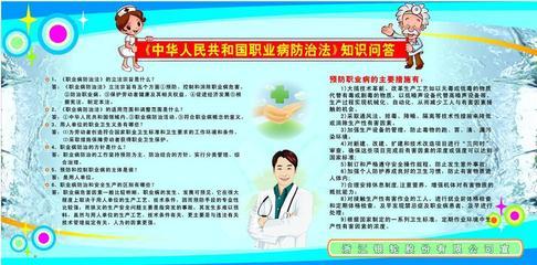 《中华人民共和国职业病防治法》知识问答展板 专业宣传，守护健康